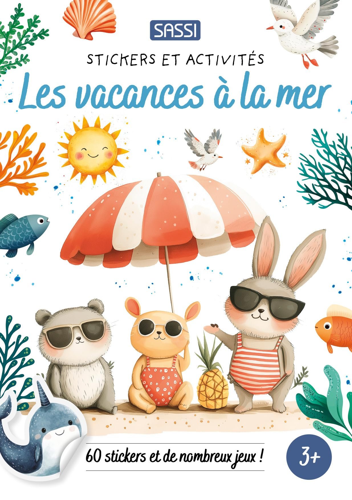 Les vacances à la mer : 60 stickers et de nombreux jeux !