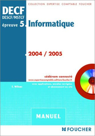 Informatique : épreuve n° 53, DECF : manuel