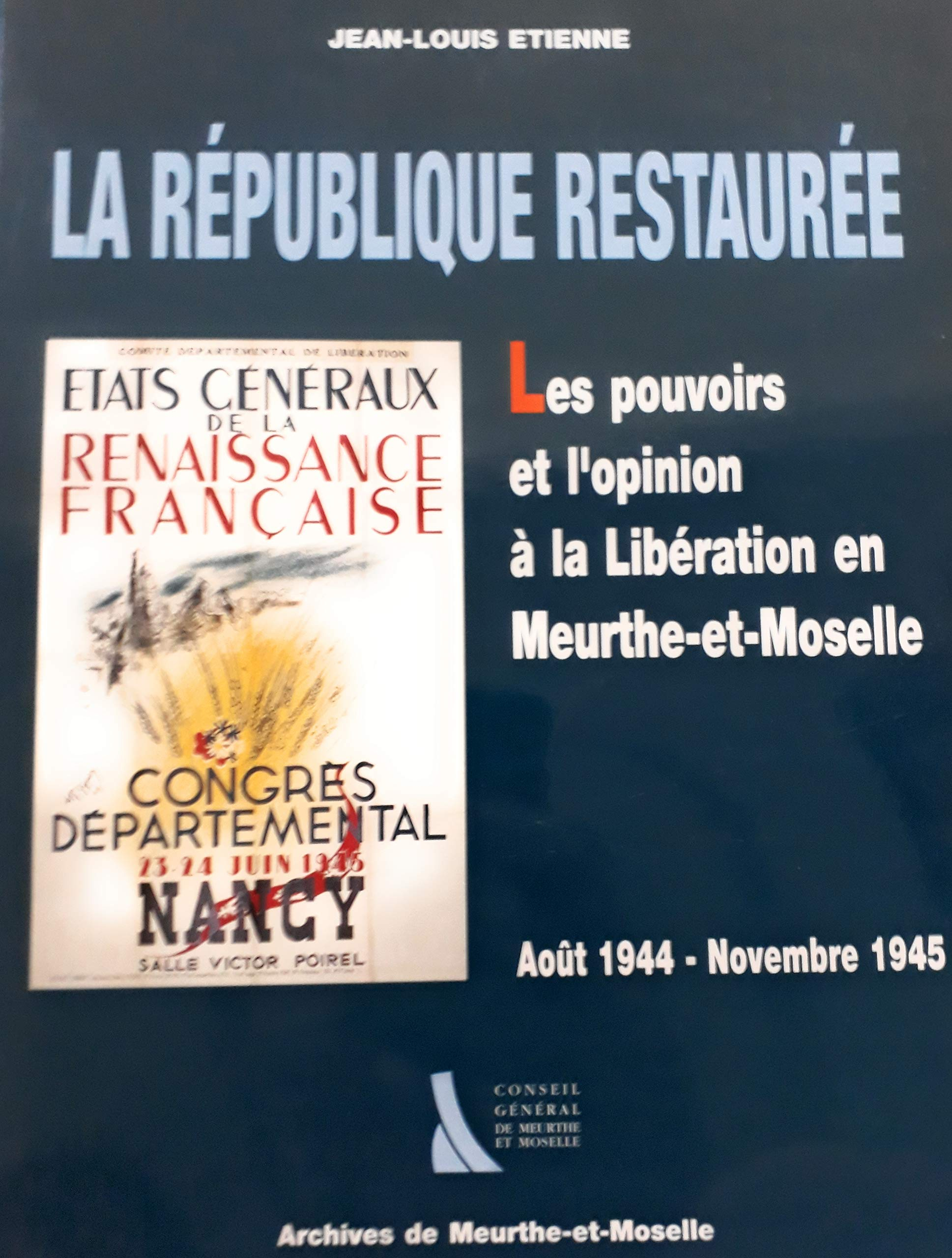 La République restaurée : Août 1944-novembre 1945