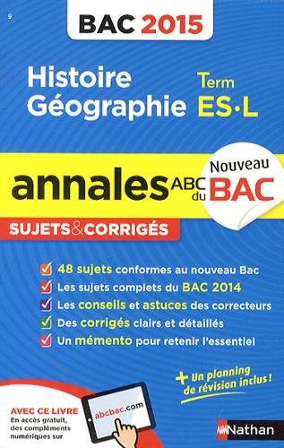 Histoire géographie, terminale ES, L : bac 2015