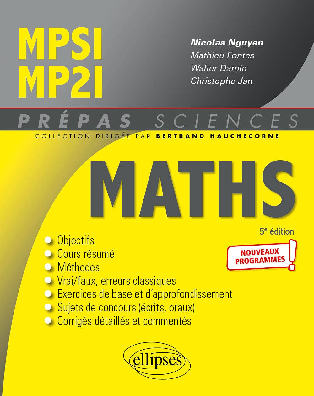 Maths MPSI, MP2I : nouveaux programmes