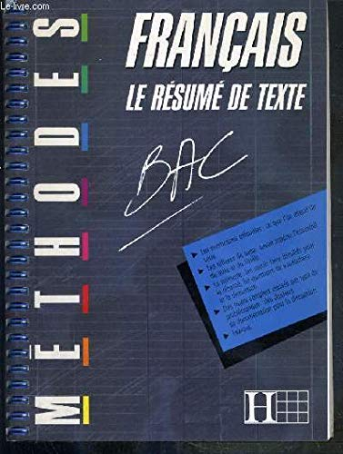 Le résumé de texte : bac