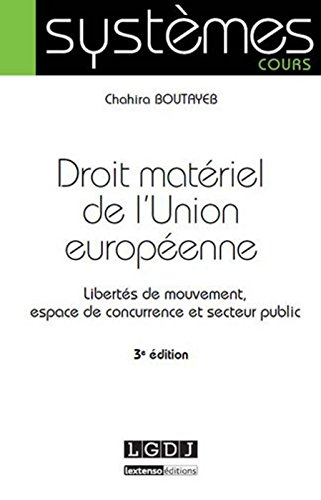 Droit matériel de l'Union européenne : libertés de mouvement, espace de concurrence et secteur publi