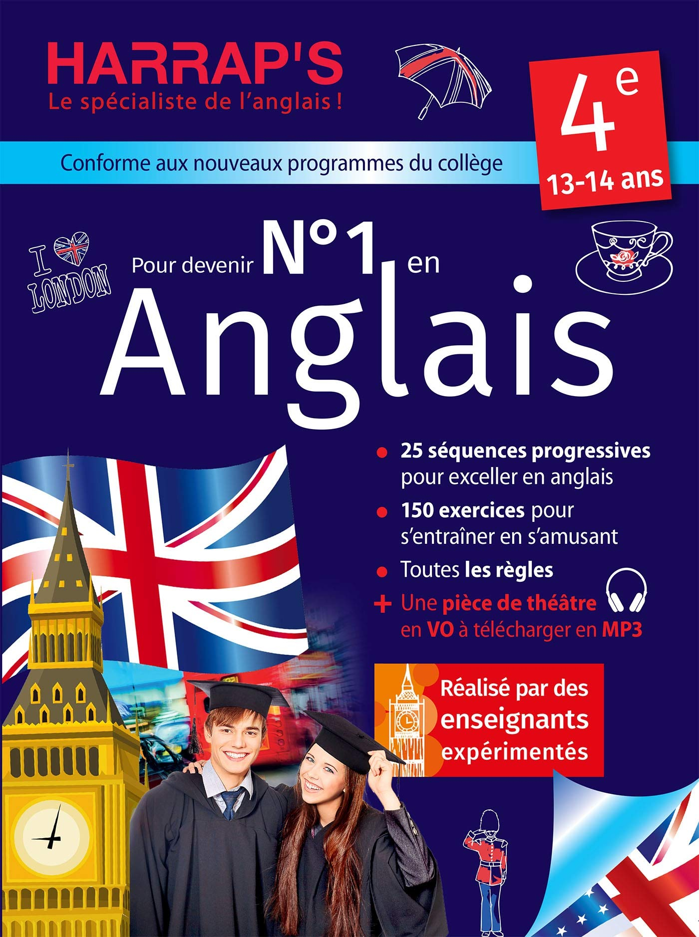Pour devenir n° 1 en anglais 4e, 13-14 ans : conforme aux nouveaux programmes du collège