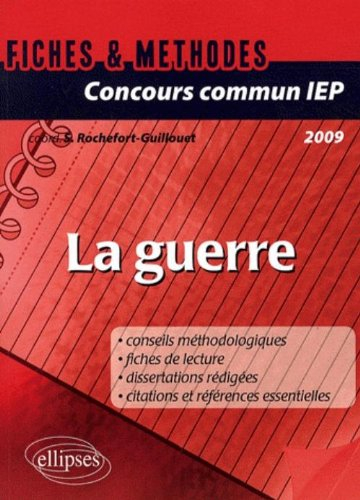 La guerre : concours commun IEP