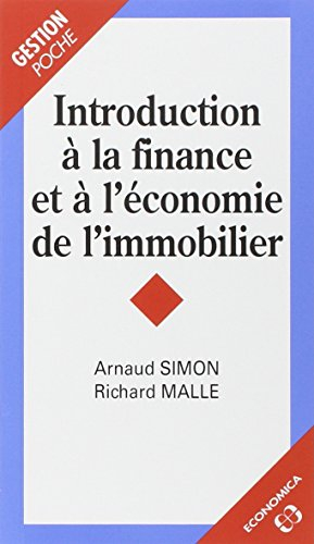 Introduction à la finance et à l'économie de l'immobilier