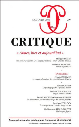 Critique, n° 797. Aimer, hier et aujourd'hui