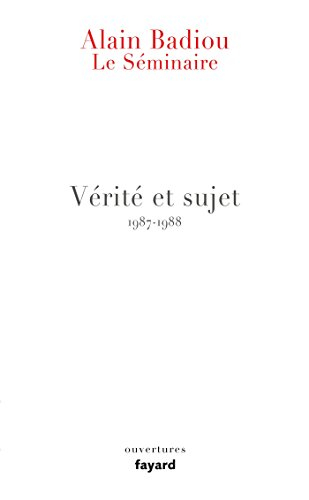 Le séminaire. Vol. 10. Vérité et sujet : 1987-1988