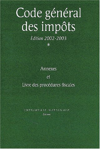 code général des impôts, tome 1