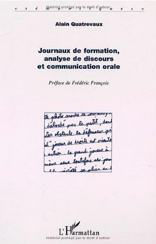 Journaux de formation, analyse de discours et communication orale