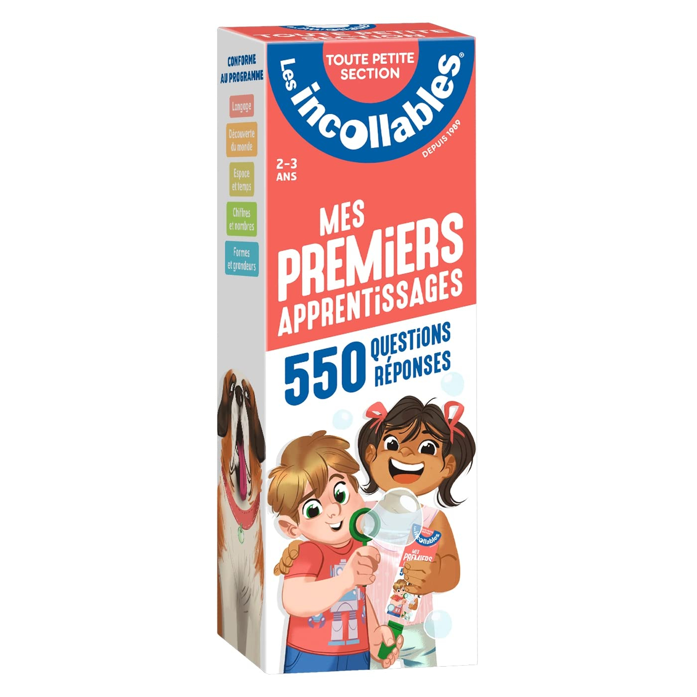 Les incollables : mes premiers apprentissages, 550 questions réponses : toute petite section, 2-3 an