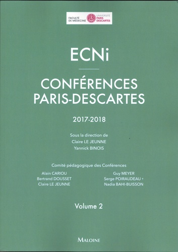 ECNi : conférences Paris-Descartes : 2017-2018. Vol. 2