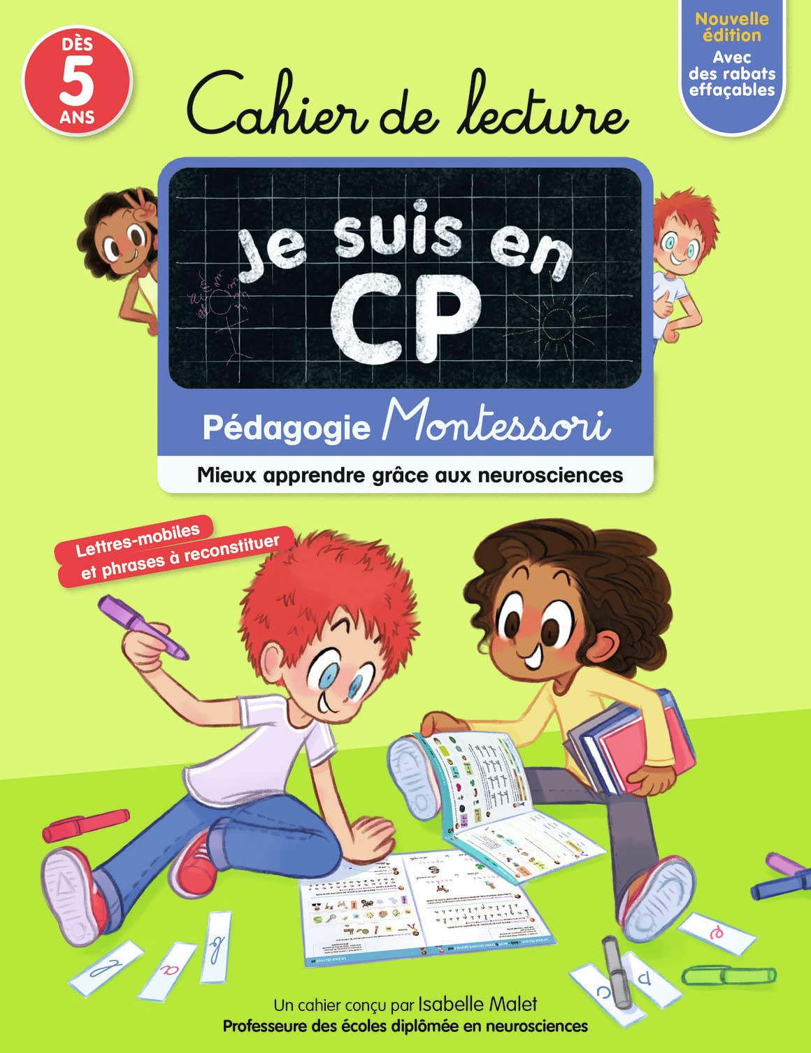 Je suis en CP : cahier de lecture, dès 5 ans : pédagogie Montessori, mieux apprendre grâce aux neuro
