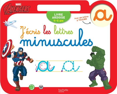 J'écris les lettres minuscules : Avengers : 4-6 ans