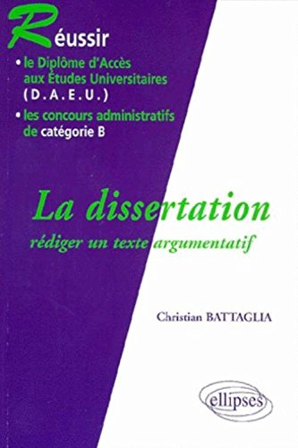 La dissertation : rédiger un texte argumentatif