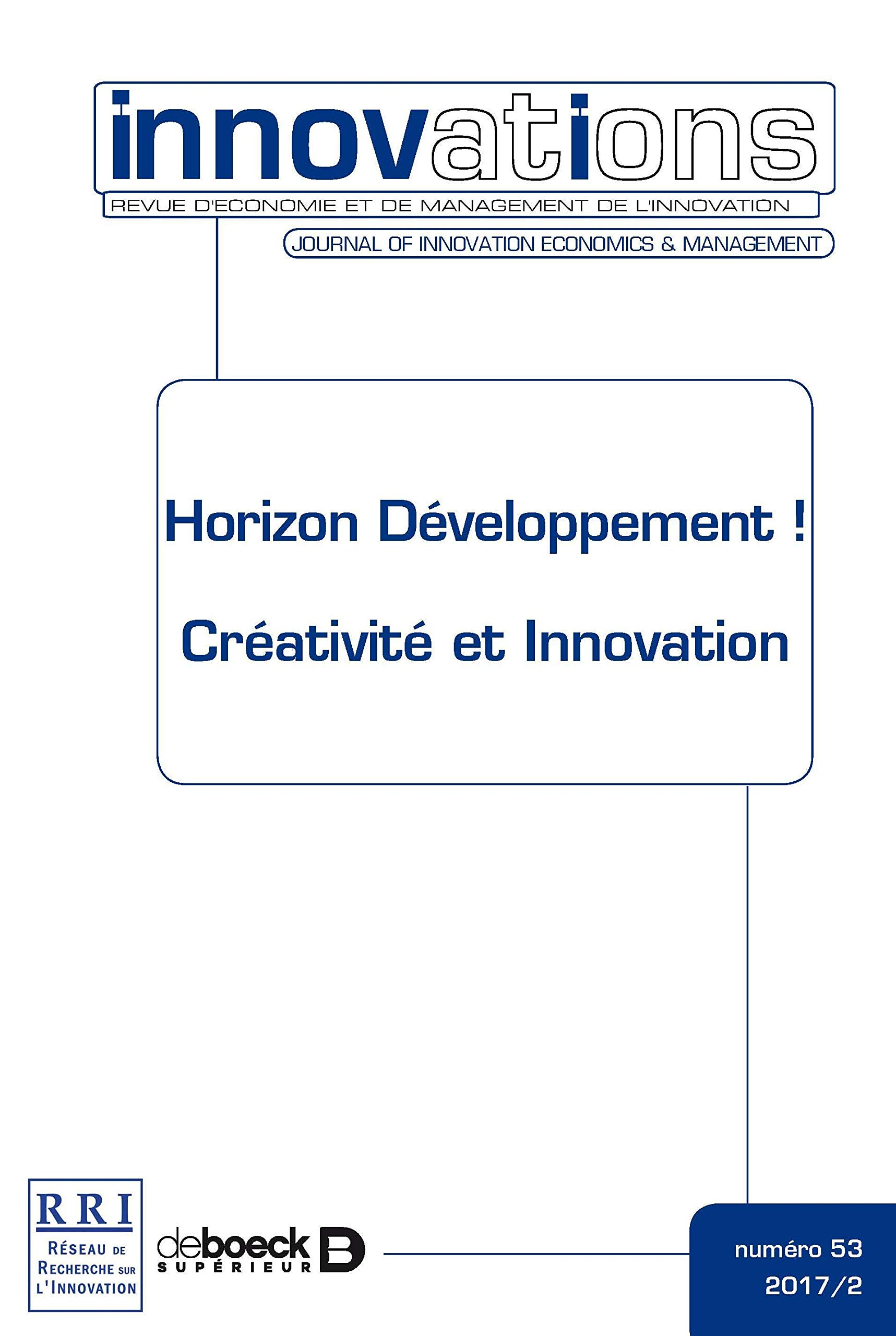 Innovations, n° 53. Horizon développement ! : créativité et innovation