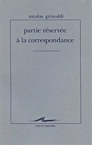 Partie réservée à la correspondance