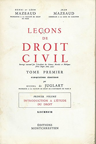 leçons de droit civil