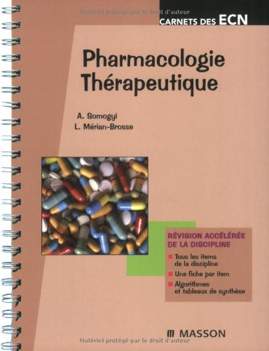 Pharmacologie, thérapeutique