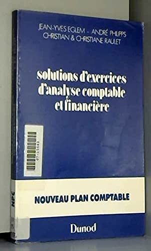Analyse comptable et financière : solutions d'exercices du cours