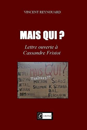 Mais qui ?: Lettre ouverte a Cassandre Fristot