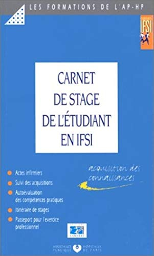 Carnet de stage : formation infirmière, suivi des acquisitions en stage