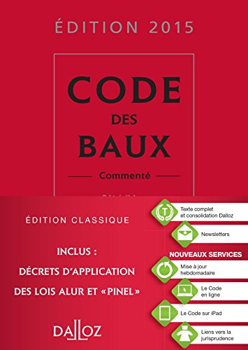 Code des baux commenté : édition 2015