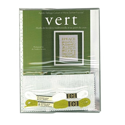 Vert : motifs de broderie traditionnelle et au point de croix