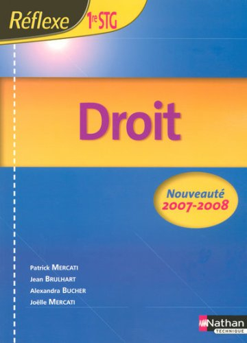 Droit, première STG : manuel élève