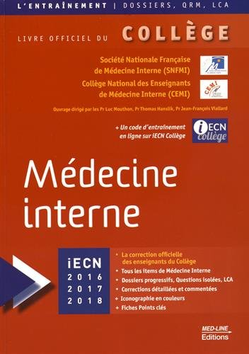 Médecine interne : iECN 2016, 2017, 2018