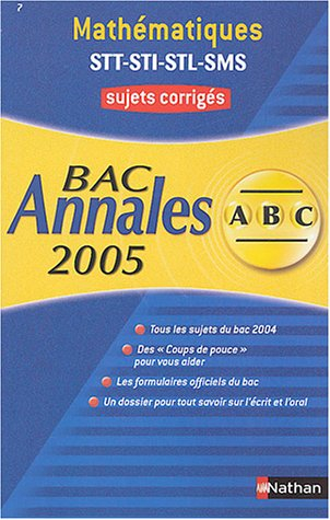 Mathématiques STT STI STL SMS : corrigés