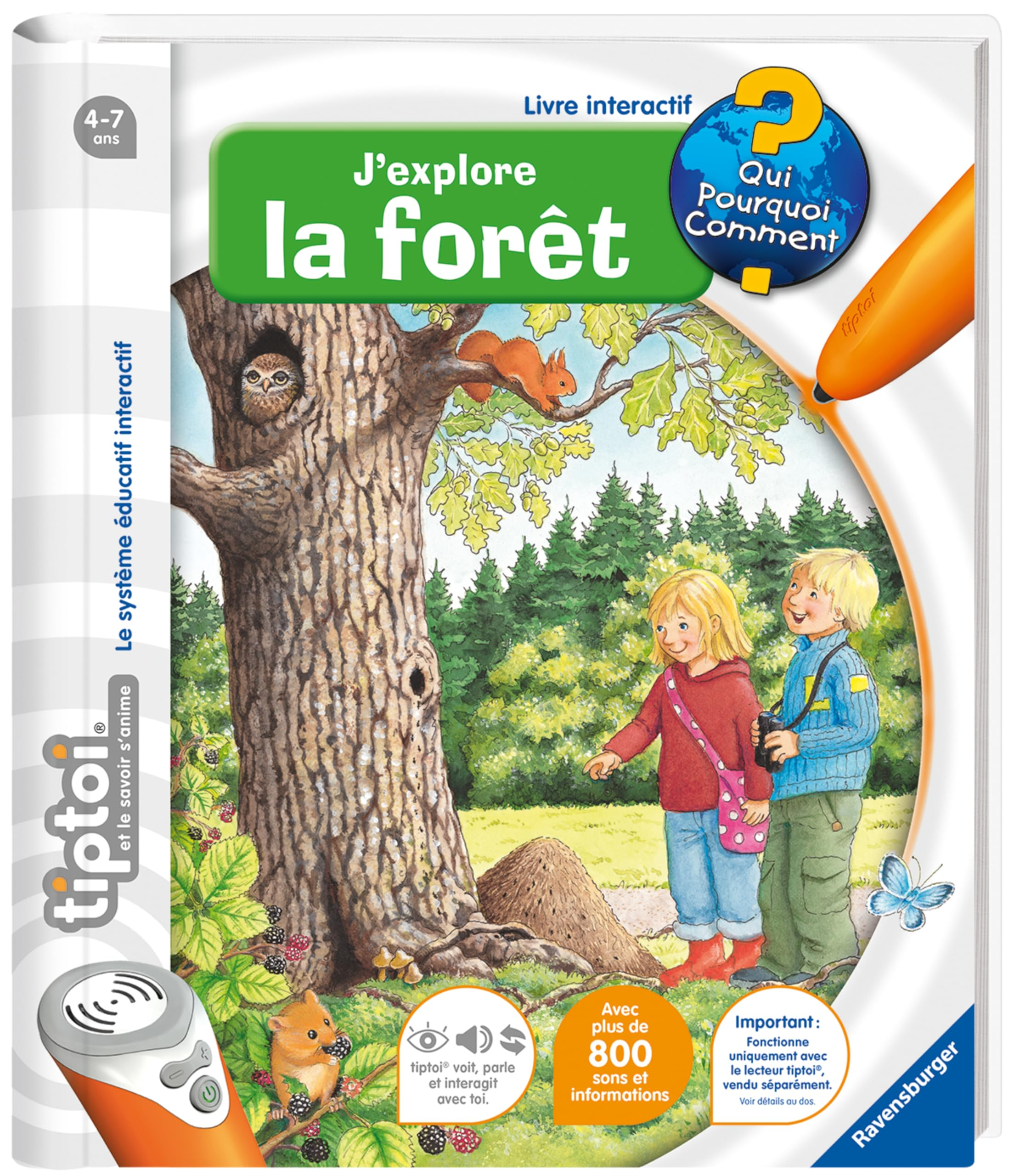 Ravensburger - tiptoi® - Livre interactif - Je découvre la forêt - Jeu éducatif électronique, sans é