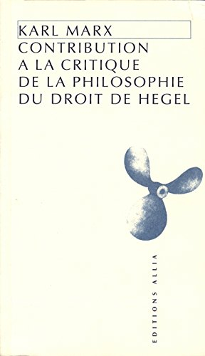 Contribution de la philosophie du droit de Hegel