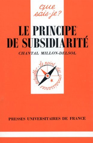 Le principe de subsidiarité