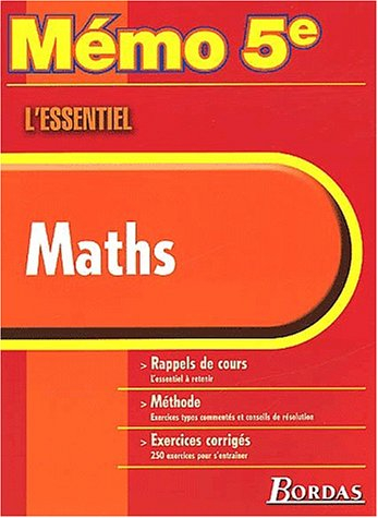 Maths : rappels de cours, méthode, exercices corrigés