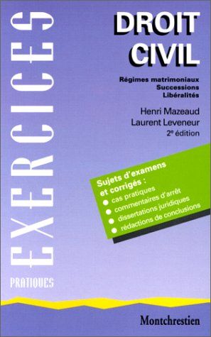 Droit civil. Vol. 4. Régimes matrimoniaux, successions, libéralités