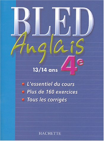 Cahier Bled : Anglais 4ème