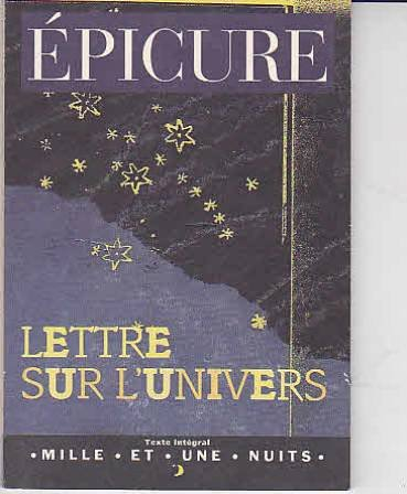 Lettre sur l'univers