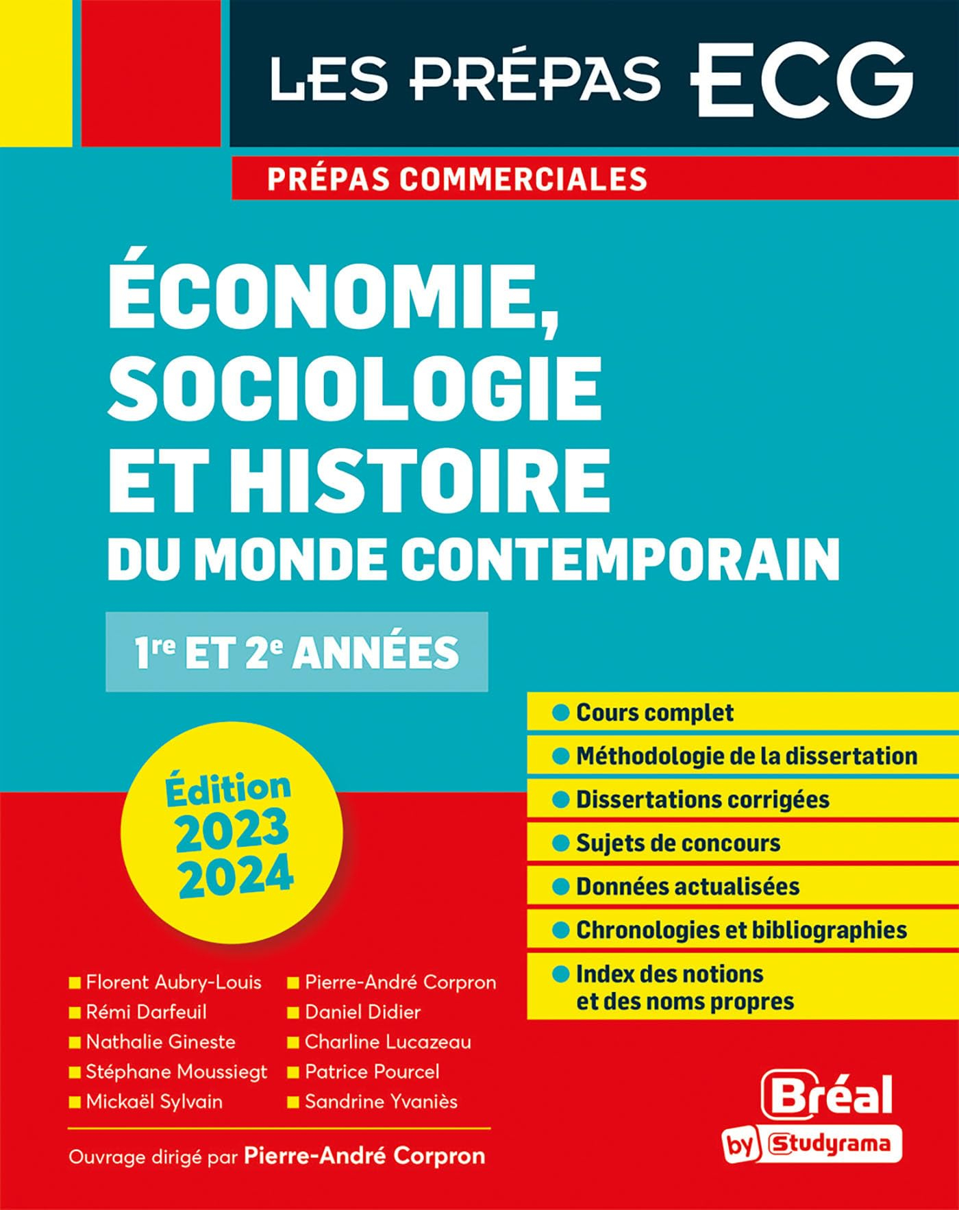 Economie, sociologie et histoire du monde contemporain : prépas commerciales 1re et 2e années : 2023