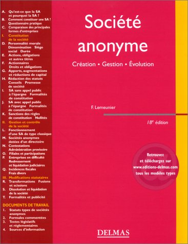 Société anonyme : création, gestion, évolution