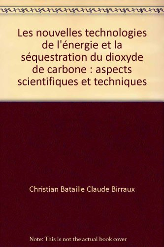 rapport sur les nouvelles technologies de l'énergie et la séquestration du dioxyde de carbone : aspe
