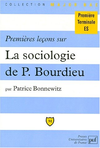 premières leçons sur la sociologie de pierre bourdieu
