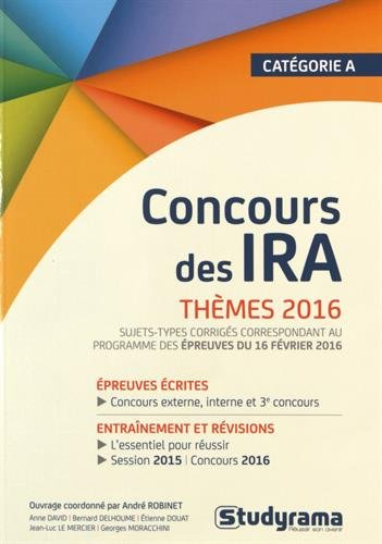 Concours des IRA : thèmes 2016 : catégorie A