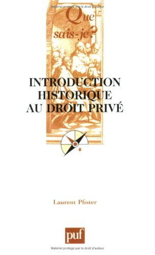 Introduction historique au droit privé