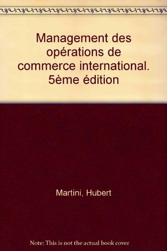 Management des opérations de commerce international