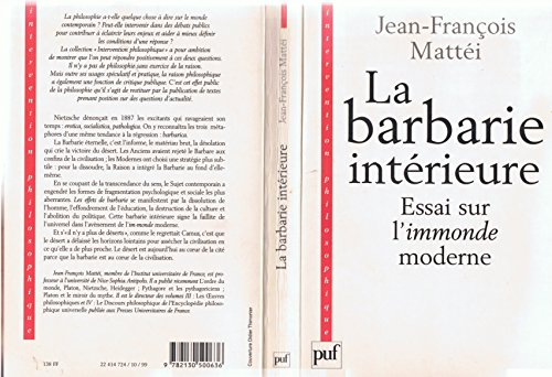 la barbarie intérieure