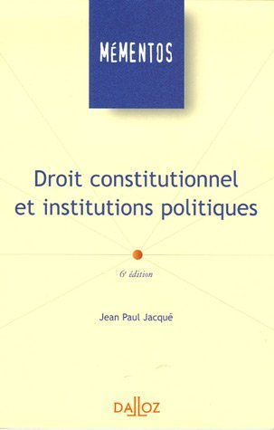 Droit constitutionnel et institutions politiques