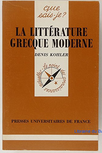 La Littérature grecque moderne