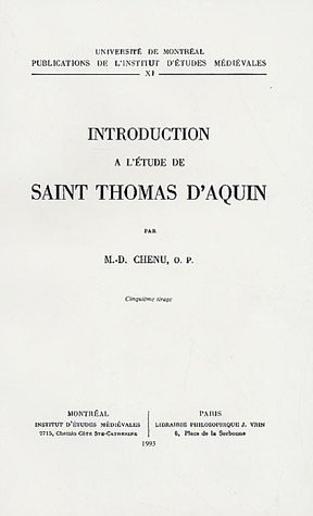 Introduction à l'étude de saint Thomas d'Aquin