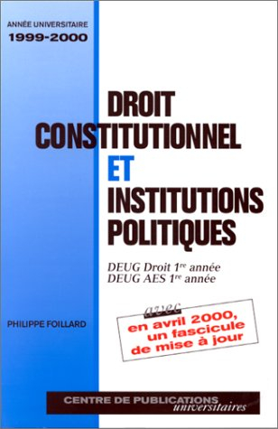 droit constitutionnel et institutions politiques : deug droit première année